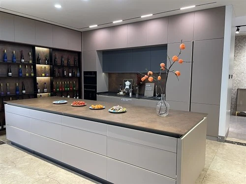 Gabinetes de cocina de vidrio